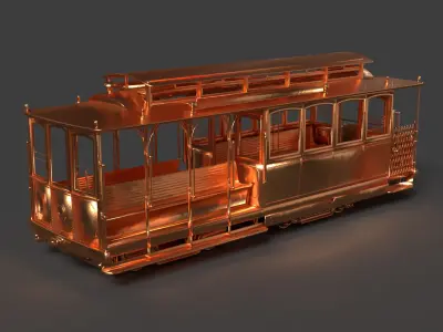San Francisco Cable  Low-poly 3D model