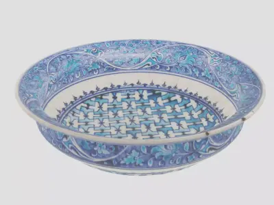 Traditional Plates Low-poly 3D model