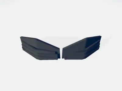 Military Band Rear Layer Low-poly 3D model