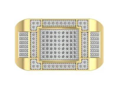 Mens Dimond Ring 3D model