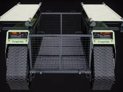 THeMIS Cargo CASEVAC Military Robot PBR 3D model