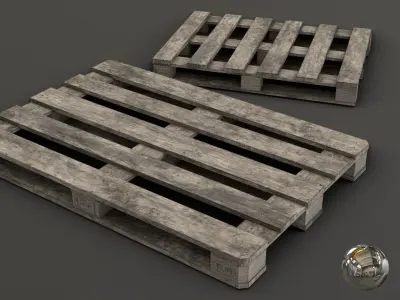 Euro Pallets Assets 03 Low-poly 3D model