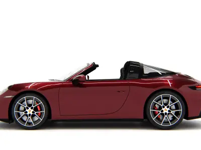 Porsche 911 Targa 4 GTS 2025 Low-poly 3D model