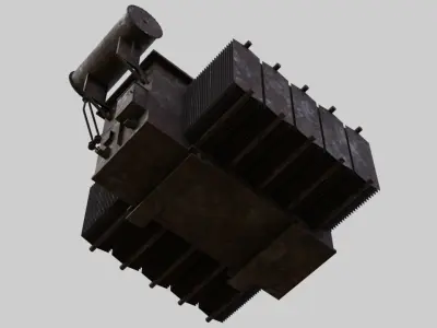 Electrical Transformer 2C Low-poly 3D model
