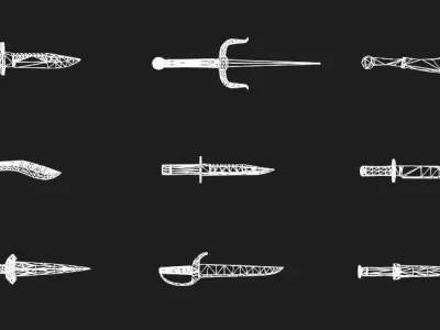 knife pack 3D model