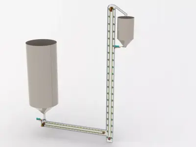 Industrial conveyor system 3D model