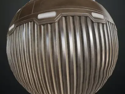 Sci-Fi Industrial Metal Panel PBR Seamless Texture