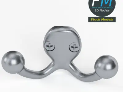 Coat hook 3 3D model