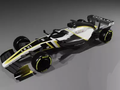 Cadillac F1 team 2026 concept car  Low-poly 3D model