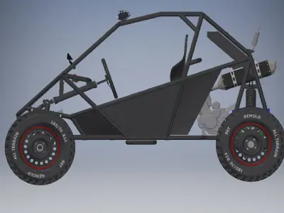 kart cross 250cc off road vehicle 3D model