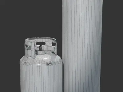 Gas tank Low-poly 3D model