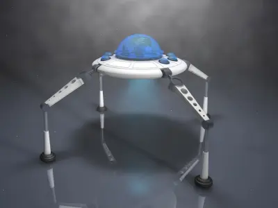 Space ship 3D model 7