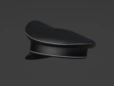 German WWII Early Party Cap 3D model