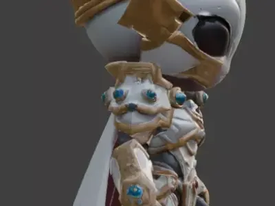 Aesthetic Royal Alien King 3D Model Low-poly 3D model purchase