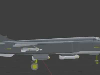 Sukhoi Su-24 Fencer Attack Aircraft 3D model