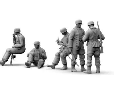 German Paratrooper ww2 3D print model