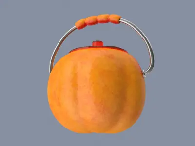 Jack o Lantern Glow face Bucket 3D model