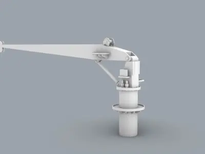 LNG Ships Deck Crane  3D model