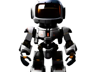 Cute SciFi Robot Game Ready Low-poly 3D model purchase
