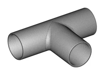 Glass Pipe Tee Fitting 3D print model