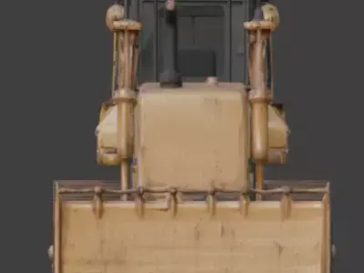 Industrial Heavy Bulldozer 3D Model Low-poly 3D model buy