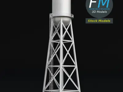 Water tower 2 3D model purchase