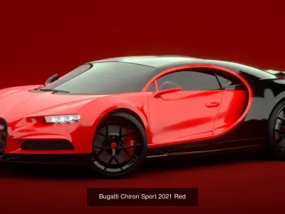 Bugatti Chiron Sport 2021 Collection 3D Model Pack
