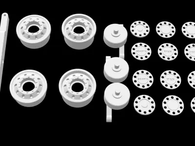 Herpa Steering Axles 3D print model