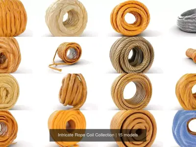 Intricate Rope Coil Collection 3D Model Pack