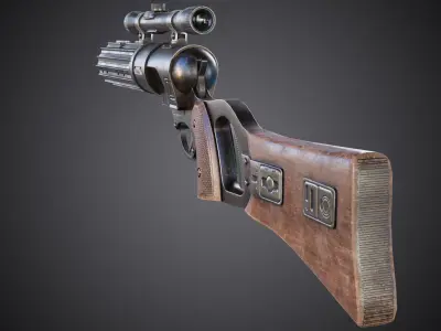 EE-3 Carbine Rifle Low-poly 3D model