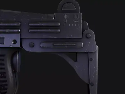 UZI Submachine Gun Low-poly 3D model purchase