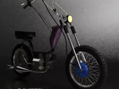 Zanella Chopper 48cc Moped 3D model