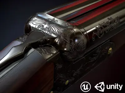 Sawed Off PBR Low-poly 3D model