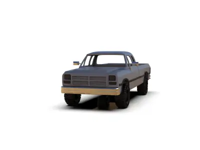 DODGE RAM CLUBCAP 250 1991 TRUCK 3D print model