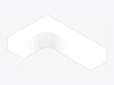 Seating - Contemporary - Three - Corner - Backrest - Left Low-poly 3D model purchase