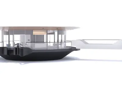 Electric River Tram Station 3D model