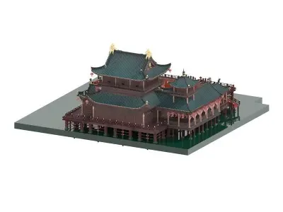 Ancient Chinese architecture 3D model purchase