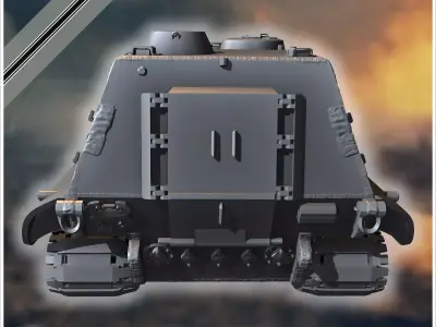 Jagdpanzer E-100 with high casemate Entwicklung tank destroyer - 3D print model purchase