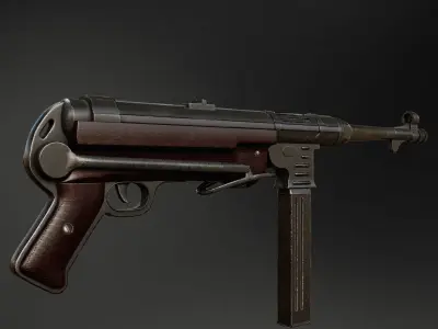 MP-40 Low-poly 3D model
