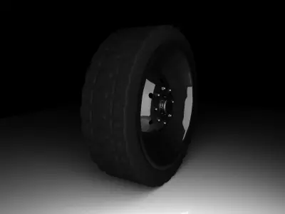 Heavy vehicles tire Low-poly 3D model