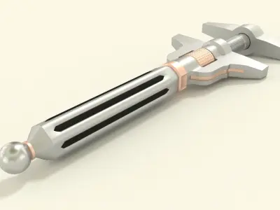 Adjustable wrench 3D model get