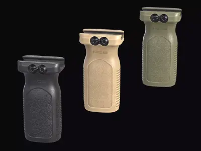 Tactical vertical grip Magpul RVG  Low-poly 3D model