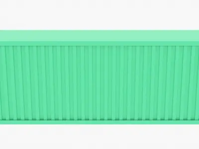 Cargo Container Low-poly 3D model from CGTrader