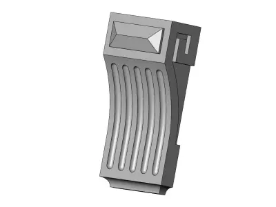 Fluted Greek key sides antique corbel bracket 3D print model
