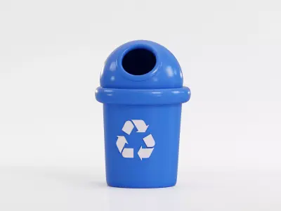Recycle Bin Low-poly 3D model purchase