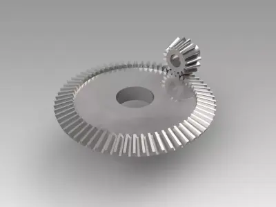 Pinion conical 3D model from CGTrader