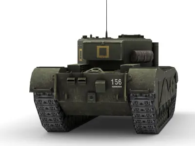 Black Prince - British Experimental Heavy Tank 3D Model Low-poly 3D model