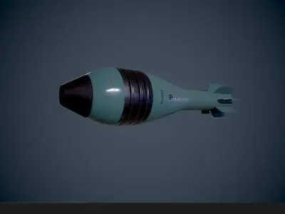 German 8cm Wgr38 mortar round Low-poly 3D model