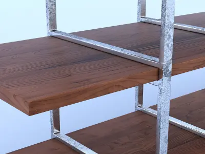 Bookcase Industrial 3D model