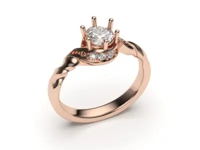 solitaire with ring sizes  8 part S11 3D print model
